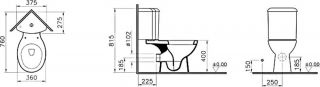 Напольный унитаз Vitra Arkitekt (9754B003-7201)