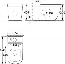 Напольный унитаз Grohe Euro Ceramic (39338000)