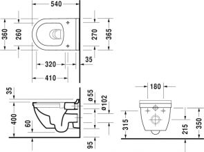 Подвесной унитаз Duravit Starck 3 (45270900A1)