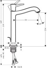 Смеситель для раковины Hansgrohe Metropol Classic хром (31303000)
