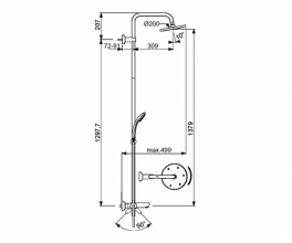 Душевая стойка Ideal Standard IdealRain (B1377AA)