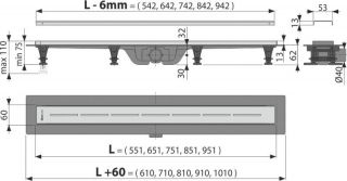 Душевой лоток AlcaPlast  91 см (APZ18-850M)
