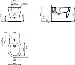 Биде подвесное Ideal Standard Connect (E772201)