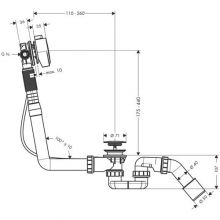 Слив-перелив Hansgrohe Exafill S (58113000)