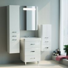 Зеркало-шкаф СТИВ-60 белый правый с подстветкой (536803)