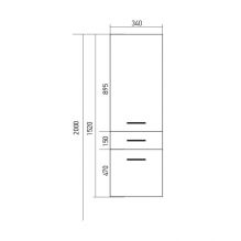 Пенал MIXLINE СТИВ-34 белый подвесной универсальный (536805)