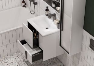 Зеркальный шкаф Aquaton Ривьера 60 белый матовый (1A238902RVX20)