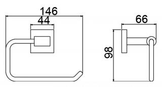 Бумагодержатель Timo Selene (12041/03) черный