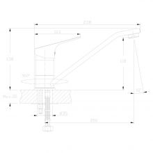 Смеситель для кухонной мойки Rossinka RS29 (RS29-21)
