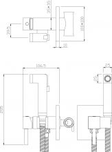 Смеситель гигиенический душ Rossinka X (X25-53)