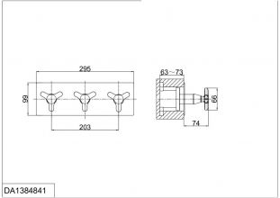 Смеситель для ванны встраиваемый D&K Hessen Goethe (DA1384841)