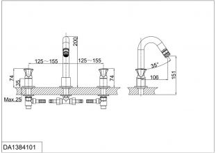 Смеситель для раковины D&K Hessen Grimm (DA1384101)