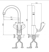 Смеситель для кухни D&K Venice Gondola (DA1022441)