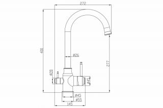 Смеситель для кухни ZORG Steel Hammer (SH 763 CR)