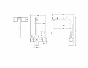 Смеситель для кухни с подключением питьевой воды Bravat Palace (F729261CP-RUS)