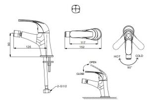 Смеситель для биде Bravat Fit (F3135188CP-RUS)