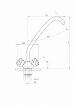 Смеситель для кухни ПСМ-ПРОФСАН PSM-117-65 СТАНДАРТ-Б тип См-МДЦБр