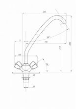 Смеситель для кухни ПСМ-ПРОФСАН PSM-120-50 СТАНДАРТ-Б тип См-МДЦБр
