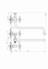 Смеситель для ванны с душем ПСМ-ПРОФСАН PSM-156-К89 СТАНДАРТ-А тип См-ВУДРНШлА