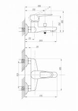 Смеситель для ванны с душем FAUZT FZs-840-126 тип См-ВОРНШлА