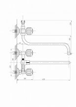 Смеситель для ванны с душем FAUZT FZs-435-21 тип См-ВУДРНШлА