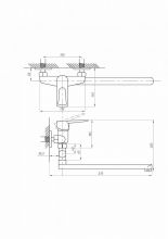Смеситель для ванны с душем ПСМ-ПРОФСАН PSM-521-К017 ПЛЮС тип См-ВУОРНШлА