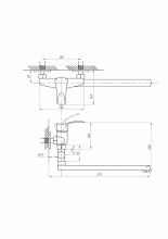 Смеситель для ванны с душем ПСМ-ПРОФСАН PSM-521-К023 ПЛЮС тип См-ВУОРНШлА