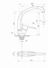Смеситель для кухни FAUZT FZs-863-126 тип См-МОЦБА