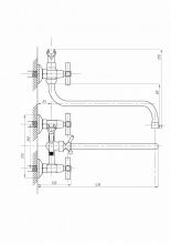 Смеситель для ванны с душем FAUZT FZs-428-18 тип См-ВУДРНШлА