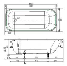 Чугунная ванна Wotte Start 170х75