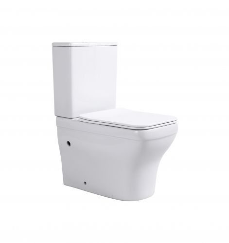 Унитаз напольный безободковый с бачком AQUATEK АМАДЕО 635*385*820, тонкое сиденье с механизмом плавного закрывания, крепеж AQ2914-00