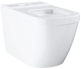 3933800H Euro Ceramic Унитаз напольный безободковый с гигиеническим покрытием (без бачка и сиденья), альпин-белый (6 шт пал - 126337)