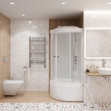 Душевая кабина DIWO Новгород 90х90 глубокий поддон