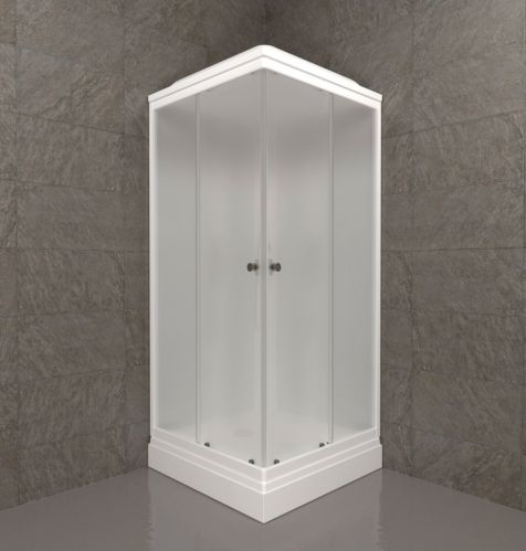 Душ. каб. MARONI MOON SQ90L-DRN-DN4 NEW 90x90x217 (6 мест+сифон D90мм) квадрат