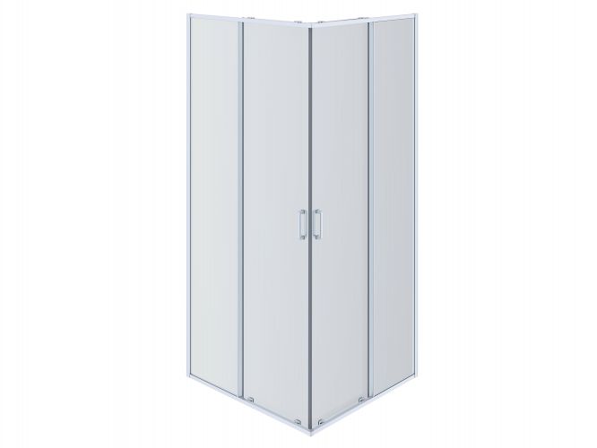 AQ ARI KV 09020BL Душевой уголок квадратный, двери раздвижные 900x900x2000 профиль черный, стекло прозрачное