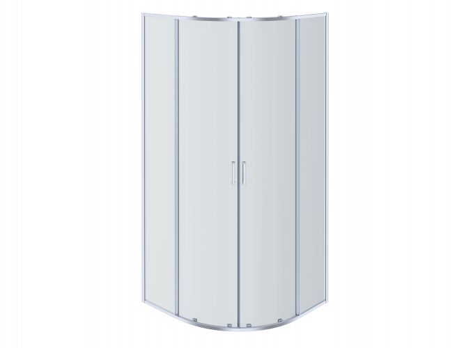 AQ ARI RO 09020BL Душевой уголок 1/4 круга, двери раздвижные 900x900x2000, профиль черный, стекло прозрачное