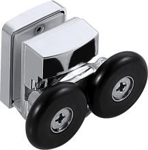 AQ ARI RO 09020BL Душевой уголок 1/4 круга, двери раздвижные 900x900x2000, профиль черный, стекло прозрачное