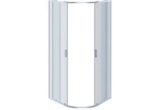 AQ ARI RO 10020CH Душевой уголок 1/4 круга, двери раздвижные 1000x1000x2000, профиль хром, стекло прозрачное