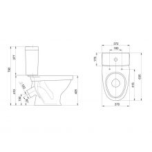 1P2052S0000BF Унитаз-компакт Форвард белый, сидение полипропилен (арт. 188018S0020B0), кос вып