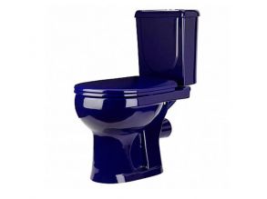 40355130402 (новый арт. 40355110402) Унитаз-компакт "Ирида" Стандарт/ синий, нижний подвод воды, горизонтальный выпуск