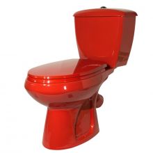 43360130202 Унитаз-компакт "Элисса" Стандарт/ красный, нижний подвод воды, косой выпуск (43360110202)
