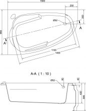 Акриловая ванна Cersanit Joanna 150x95 см (WA-JOANNA*150-R)